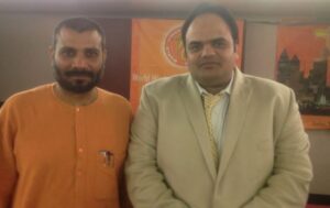 Swami Vijayananda ji & Rahul at first World Hindu Economic Forum conference on US soil in Dallas,US